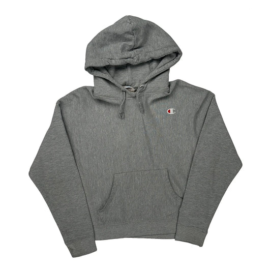 Reverse Weave Champion Hoodie - Medium Grey Cotton Blend