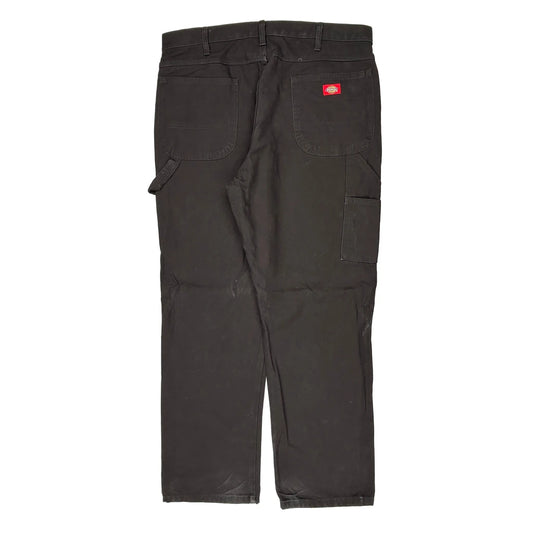Dickies Carpenter Trousers - 38W 32L Black Cotton