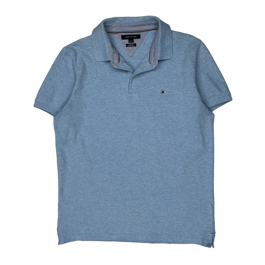 Tommy Hilfiger Slim Fit Polo Shirt - Large Blue Cotton