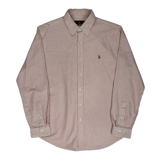 Ralph Lauren Striped Shirt - Large White Cotton