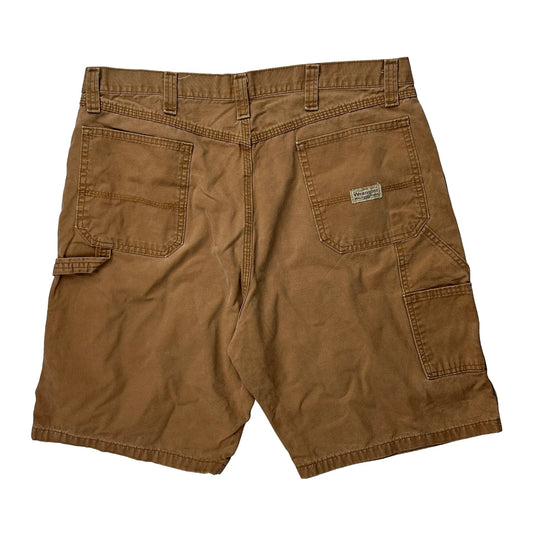 Wrangler Carpenter Shorts - 36W 10L Brown Cotton