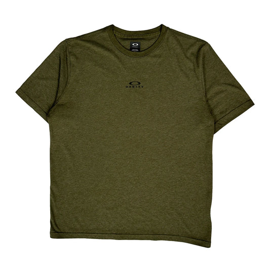 Oakley T-Shirt - Large Green Cotton