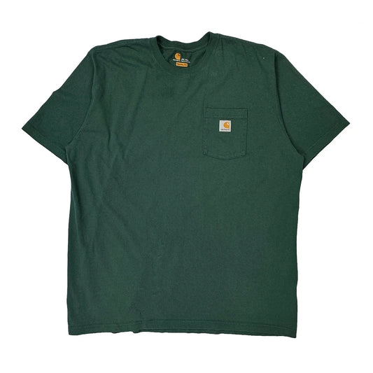 Carhartt Tall T-Shirt - 2XL Green Cotton
