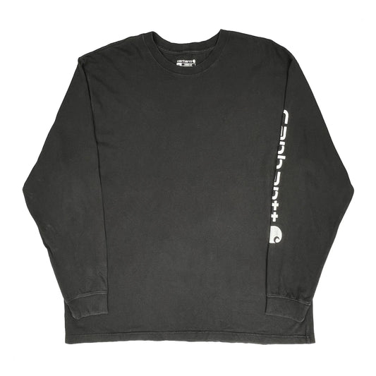 Carhartt Long Sleeve T-Shirt - XL Black Cotton
