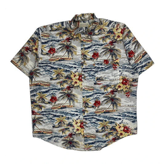 Crossings Floral Hawaiian Shirt - Large Multicoloured Cotton