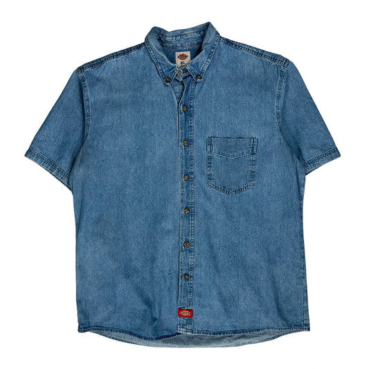 Vintage Dickies Denim Shirt - XL Blue Cotton