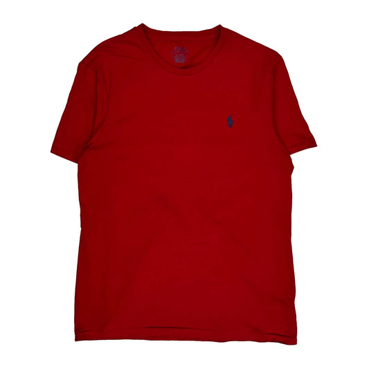 Vintage Polo By Ralph Lauren Slim Fit T-Shirt - Medium Red Cotton