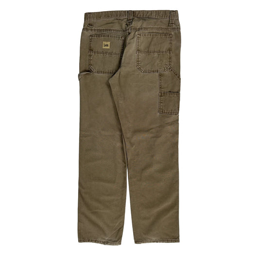 Lee Carpenter Trousers - 33W 33L Brown Cotton Blend