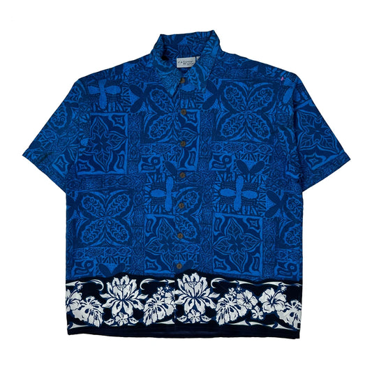 Extreme Gear Floral Hawaiian Shirt - XL Blue Polyester