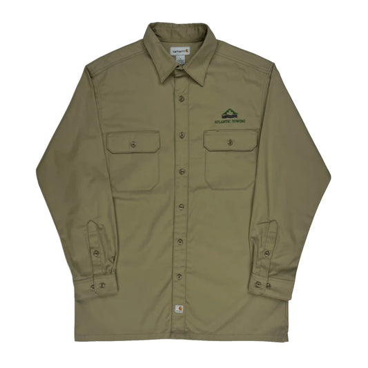 Carhartt Shirt - Large Khaki Polyester Blend