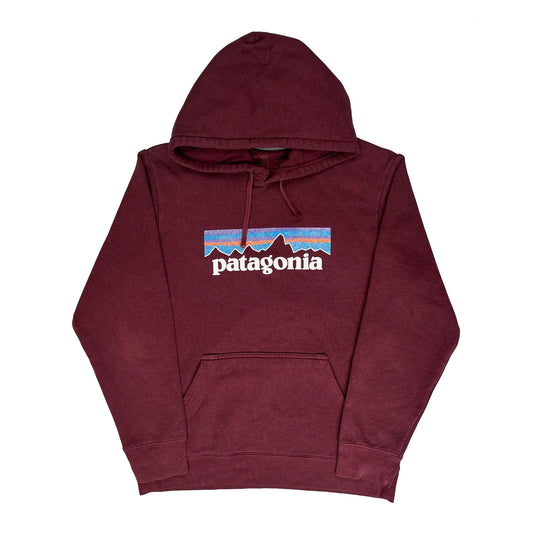 Patagonia Hoodie - Large Burgundy Cotton Blend