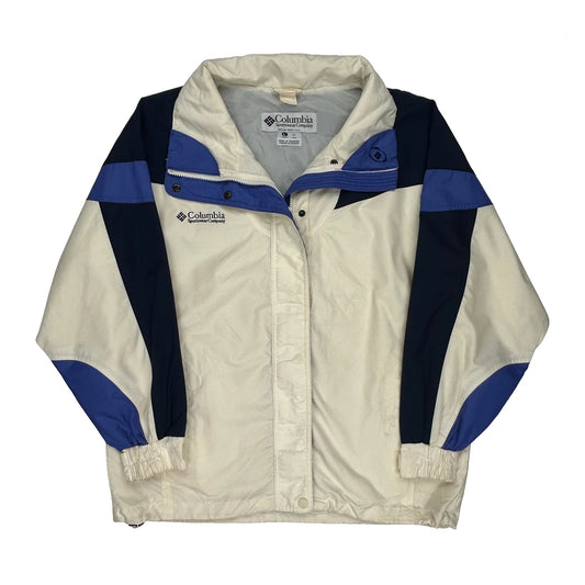 Vintage Columbia Ski Jacket - Large Cream Nylon