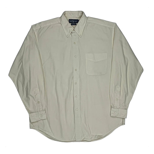 Vintage Ralph Lauren Shirt - Large Cream Cotton