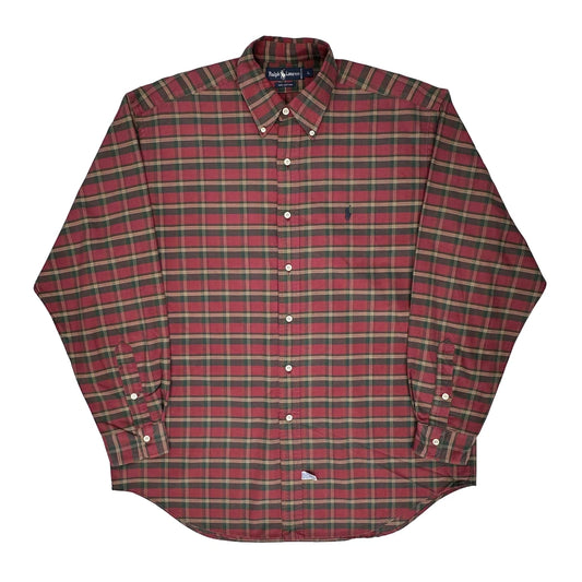 Ralph Lauren Checked Shirt - Large Red Cotton