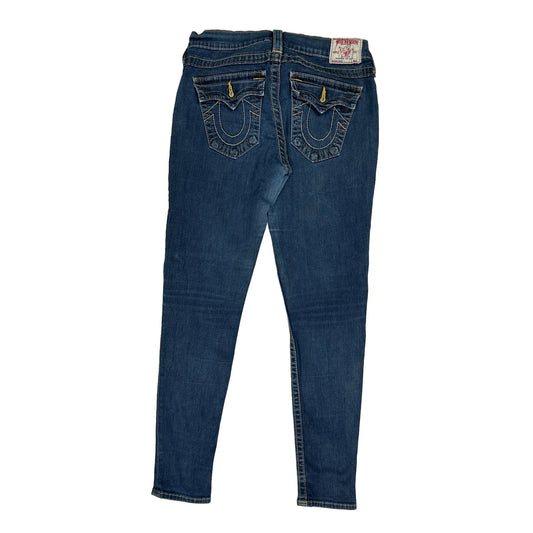 True Religion Skinny Jeans - 28W UK 8 Blue Cotton