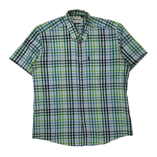 Barbour Short Sleeve Shirt - XL Multicoloured Cotton