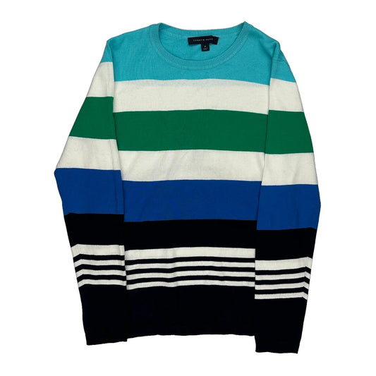 Tommy Hilfiger Striped Jumper - Medium Black Cotton