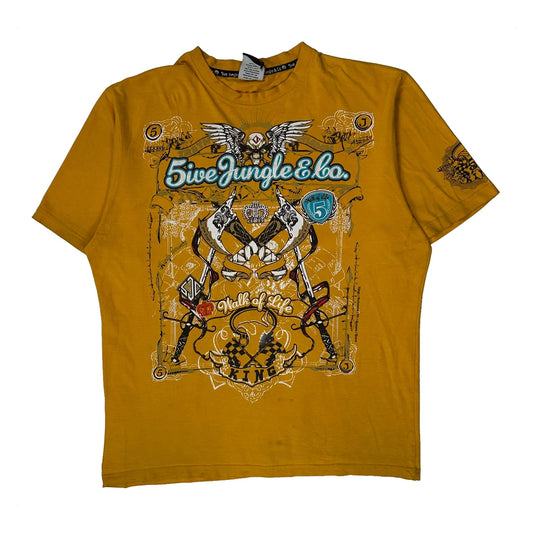 Vintage Santa Cruz Graphic T-Shirt - XL Yellow Cotton