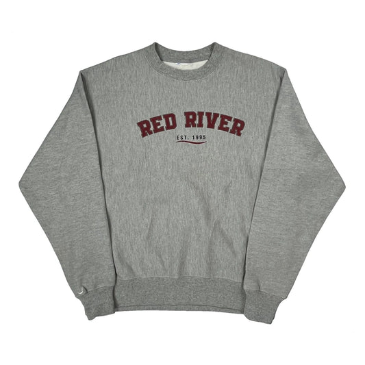 Vintage Red River Champion College Sweatshirt - XL Grey Cotton