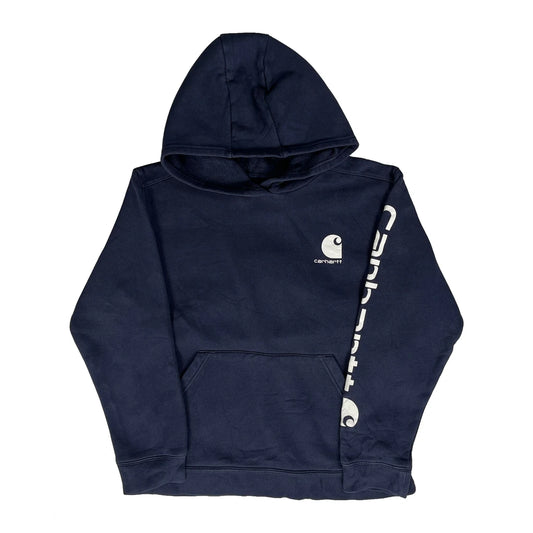 Age 14-16 Carhartt Hoodie - Large Navy Cotton