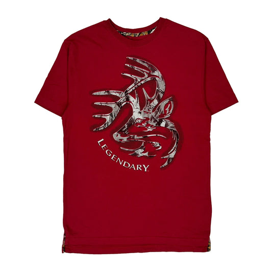 Vintage Legendary Whitetails Graphic T-Shirt - Medium Red Cotton