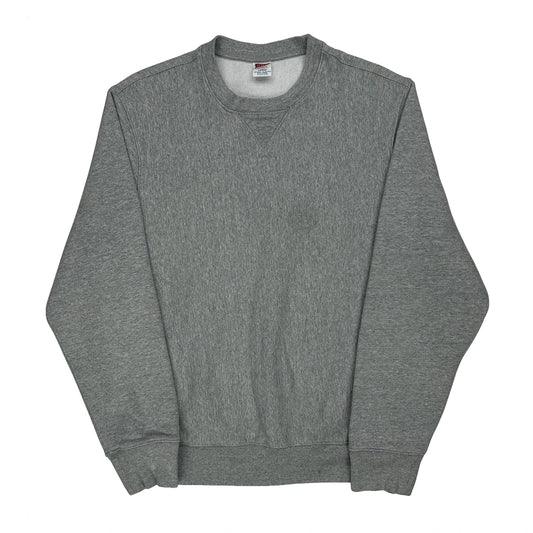 90S Blank J Crew Sweatshirt - Large Grey Cotton Blend