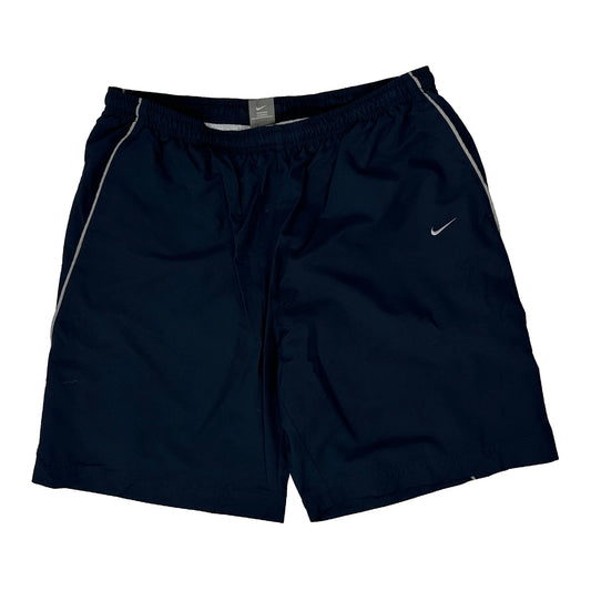 Nike Striped Sport Shorts - Large Navy Polyester