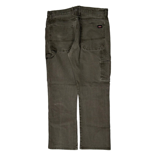 Dickies Carpenter Trousers - 35W 30L Brown Cotton Blend