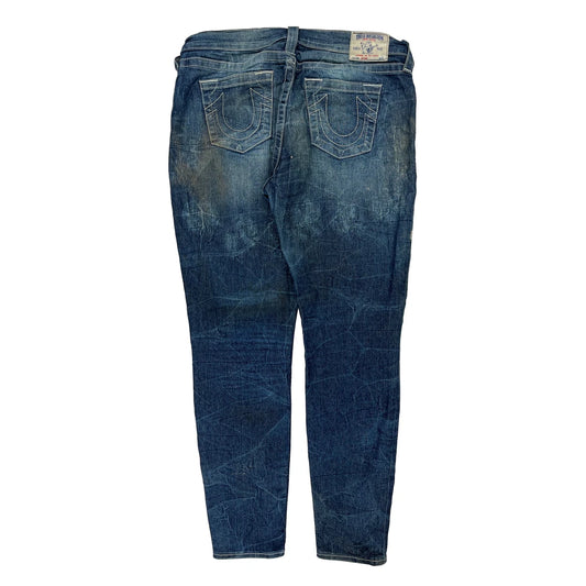 True Religion Slim Fit Jeans - 34W 30L Dark Wash Cotton
