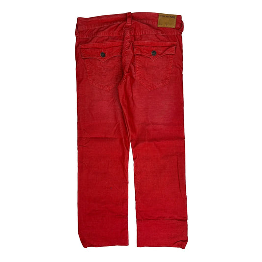 True Religion Jeans - 33W 29L Red Corduroy