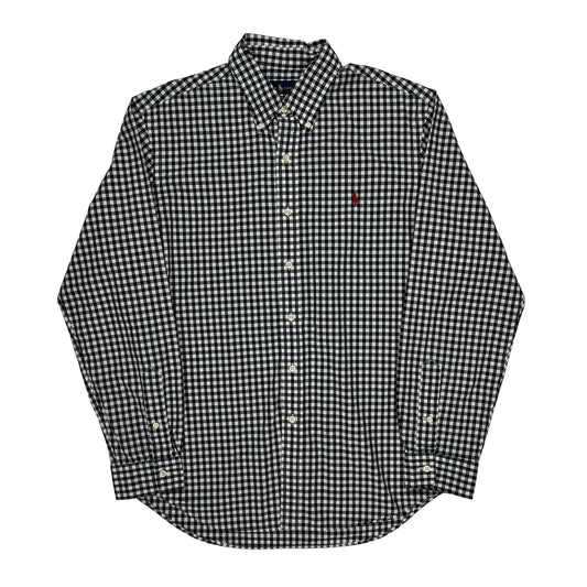 Ralph Lauren Checked Shirt - Large Black & White Cotton