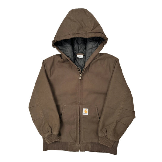 Age 10-12 Carhartt Jacket - Medium Brown Cotton