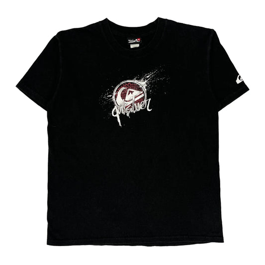 Quiksilver Graphic T-Shirt - XL Black Cotton