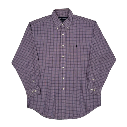 Yarmouth Ralph Lauren Checked Shirt - Large Purple Cotton