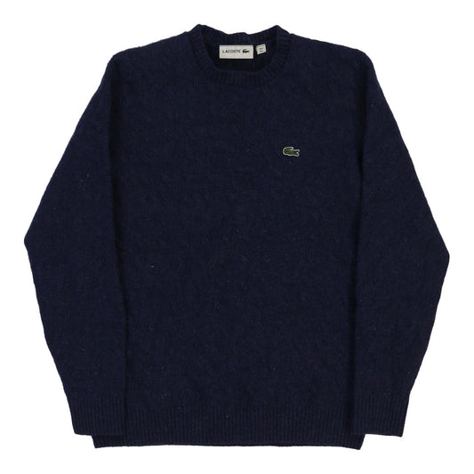 Vintage Lacoste Jumper - Large Navy Cotton