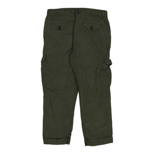 Vintage Tommy Hilfiger Cargo Trousers - 33W UK 14 Khaki Cotton