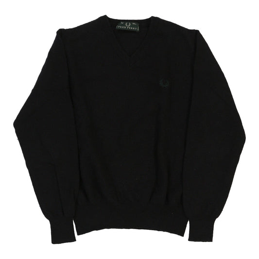 Vintage Fred Perry Jumper - Small Black Wool