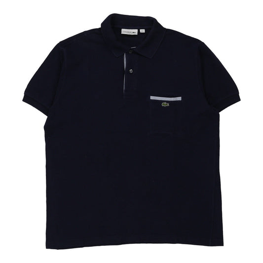 Vintage Lacoste Polo Shirt - Large Navy Cotton