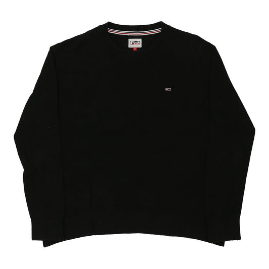 Vintage Tommy Hilfiger Jumper - Medium Black Cotton