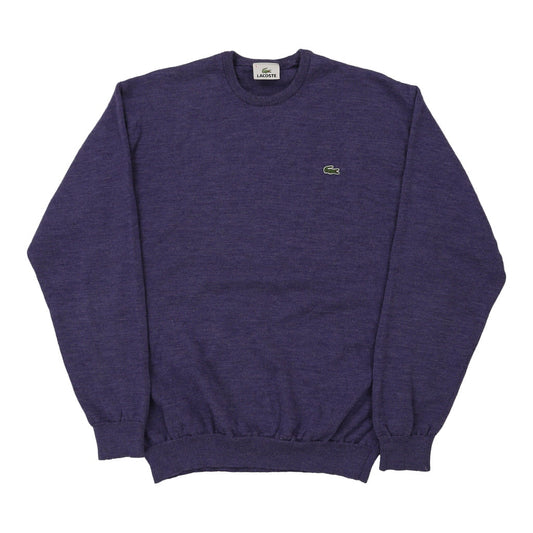 Vintage Lacoste Jumper - Large Purple Virgin Wool
