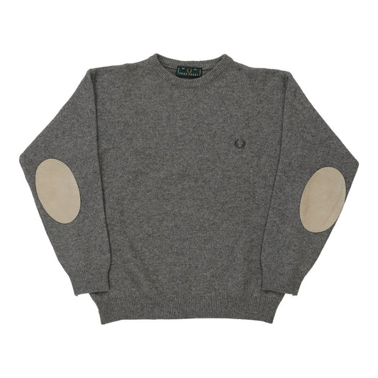 Vintage Fred Perry Jumper - Large Grey Wool