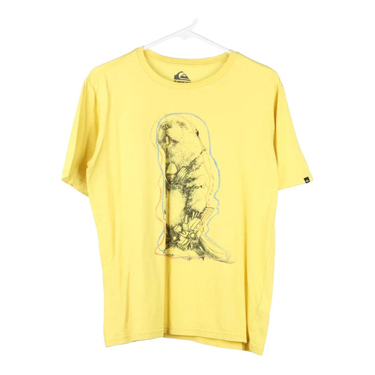 Vintage yellow Age 16 Quiksilver T-Shirt - boys medium