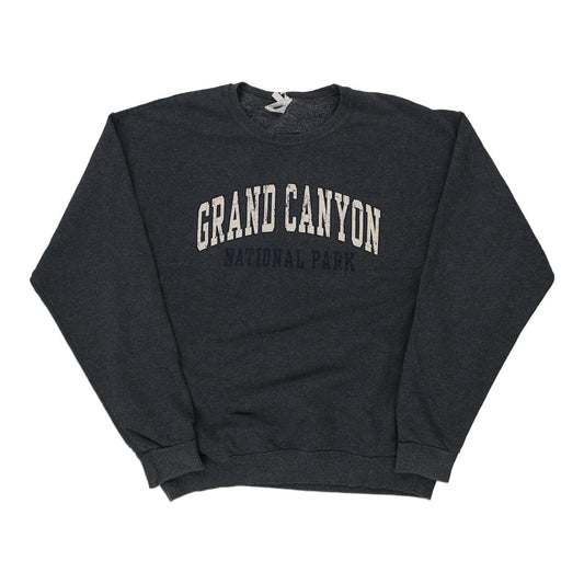 Vintage grey Grand Canyon National Park Jerzees Sweatshirt - mens large
