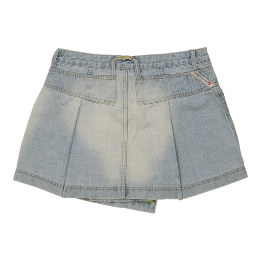 Vintage light wash Unbranded Denim Skirt - womens large