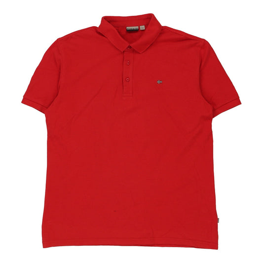 Vintage Napapijri Polo Shirt - XL Red Cotton