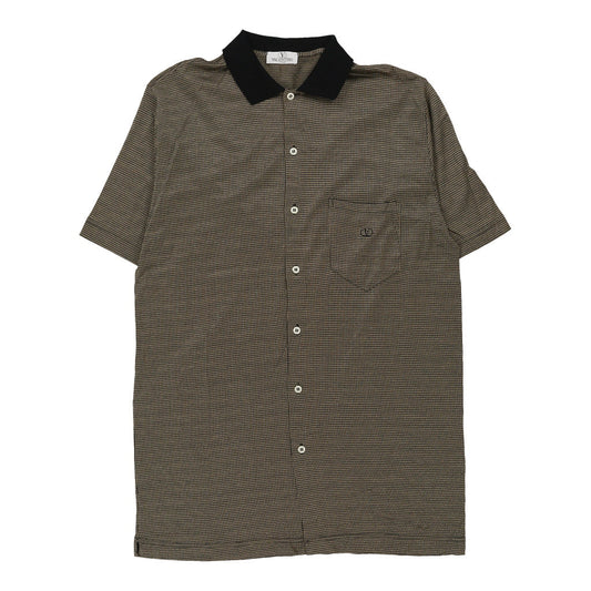 Vintage brown Valentino Short Sleeve Shirt - mens large