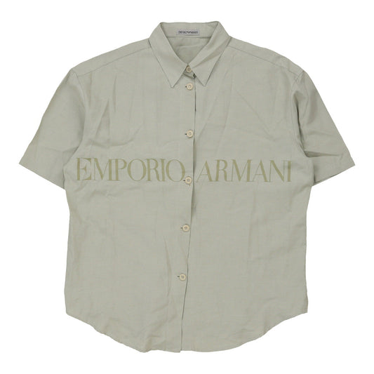 Vintage green Emporio Armani Short Sleeve Shirt - womens large