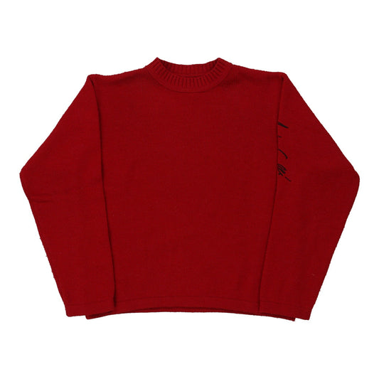 Vintage Just Cavalli Jumper - Small Red Wool Blend