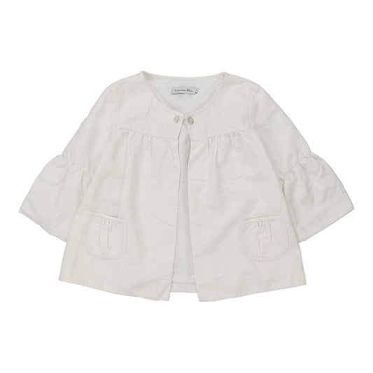 Vintage Age 10 Christian Dior Blouse - Small White Cotton