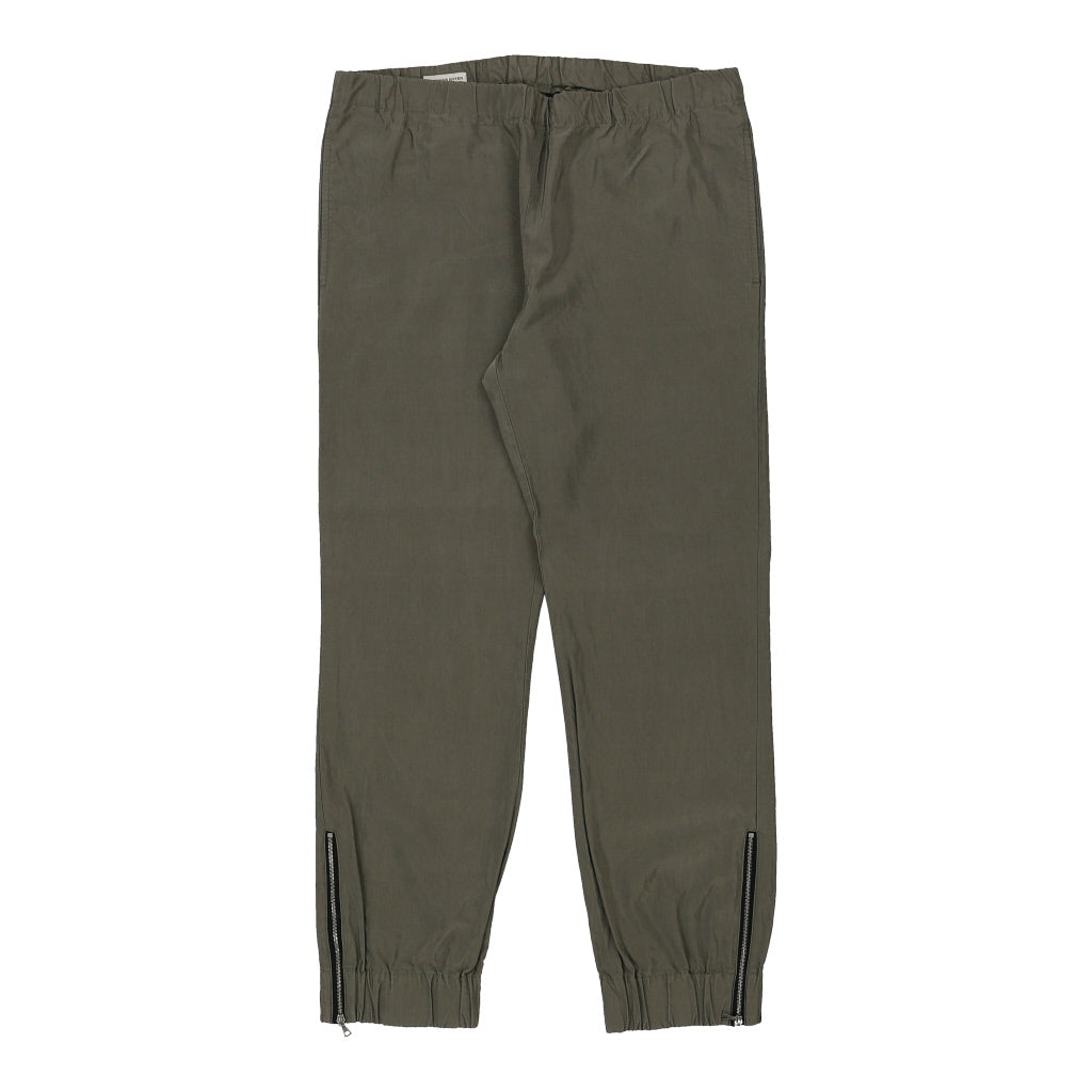 Vintage Dries Van Noten Trousers - 34W UK 16 Khaki Viscose